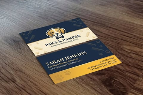 Dog Grooming Business Cards