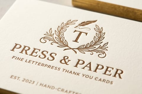 Letterpress Thank You Cards
