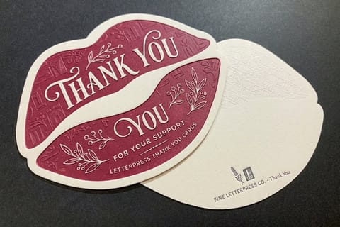 Letterpress Thank You Cards