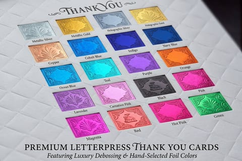 Letterpress Thank You Cards
