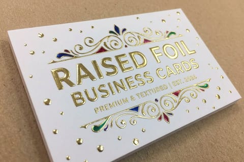 Raised Foil Business Cards