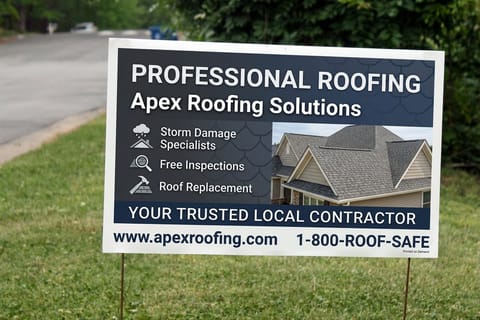 Roofing Yard Signs
