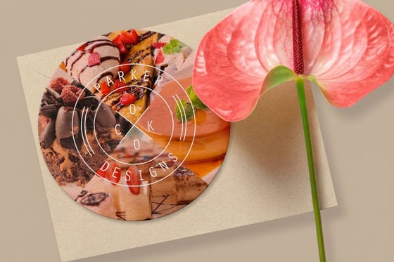 Circle flyers printed by 4OVER4 with a round die-cut shape