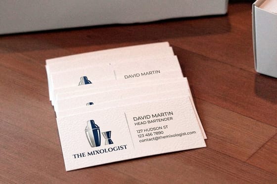 Design a Bar Business Card Bartenders Are Proud to Hand Out