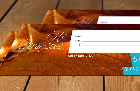 4OVER4.COM Gift Certificates customer work 2