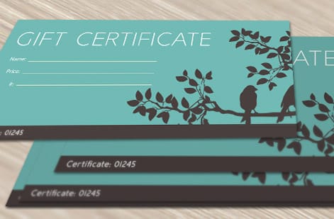 4OVER4.COM Gift Certificates customer work 4