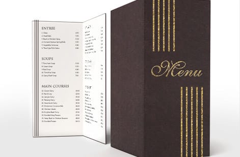 4OVER4.COM Menus Printing Showcase customer work 2