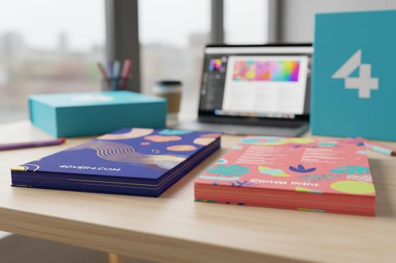 Comparison hero for 4OVER4.COM vs Canva Print for Menu Printing