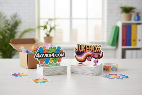 Comparison hero for 4OVER4.COM vs Jukebox for Custom Stickers