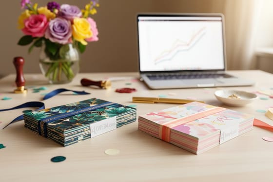 Comparison hero for 4OVER4.COM vs Vistaprint for Wedding Place Cards