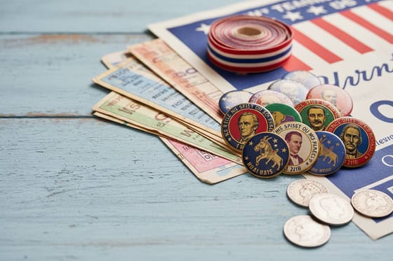 Vintage campaign buttons