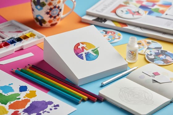 Custom Logo Design for Your Company and Brand: featured photo of the printed pieces this article covers