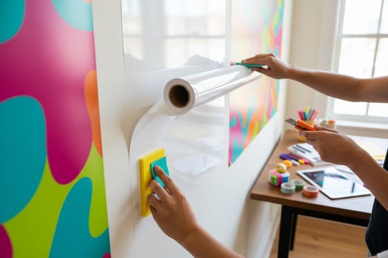 Dry erase vinyl install
