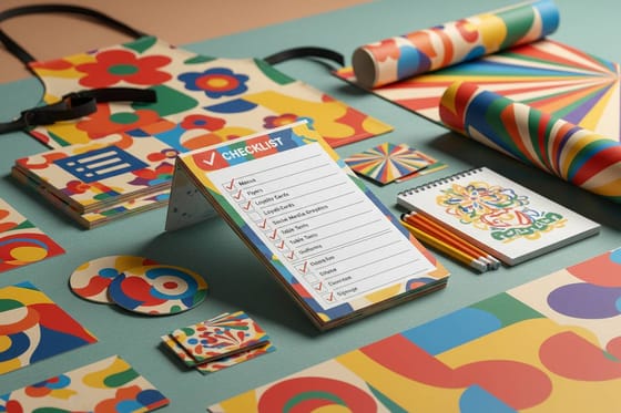 Restaurant Marketing Materials Checklist: featured photo of the printed pieces this article covers