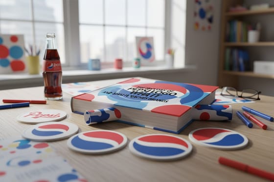 The History of the Pepsi Logo and What It Teaches Brands: featured photo of the printed pieces this article covers