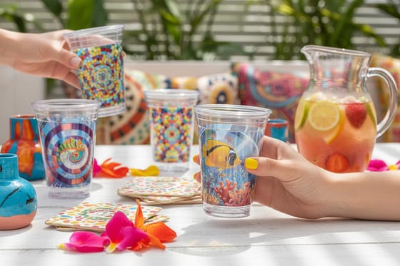 3D Lenticular Cup Design for Motion on Drinkware