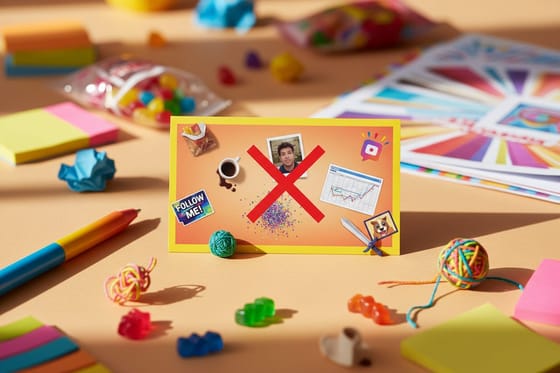 What not to put on a card