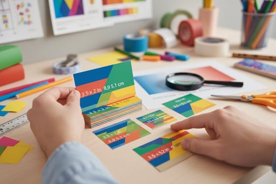 Business Card Size & Dimensions Guide (in, cm, px)