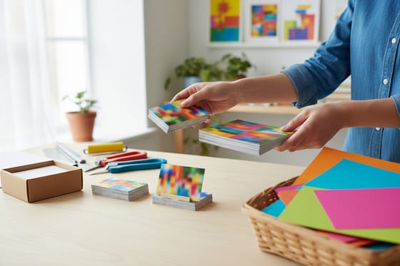 Business cards vs postcards