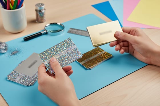 Glitter Vs Metallic Business Cards