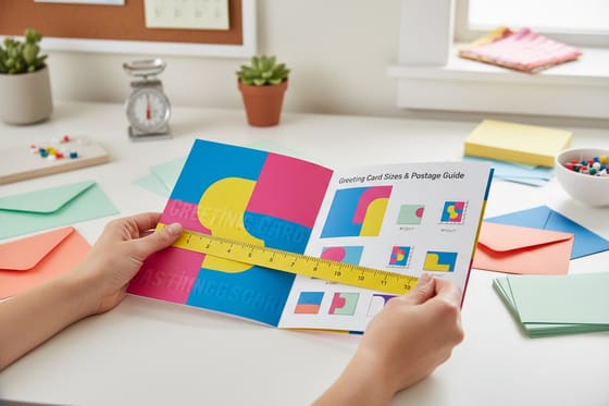 Greeting card size guide