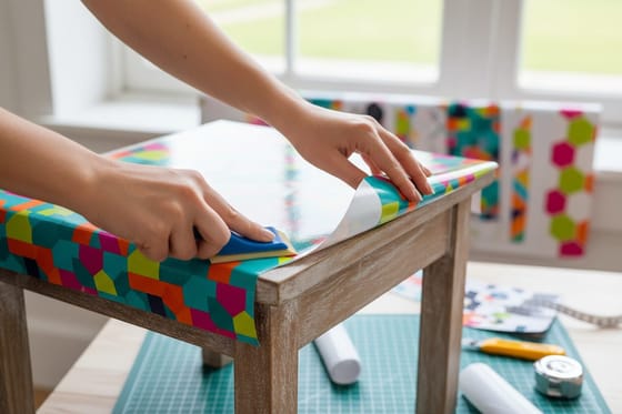 Wrap furniture in vinyl