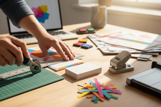 How to Make Business Cards: Complete Guide: hands-on photo of the printed products this guide walks through