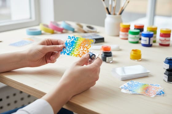 How to make clear business cards