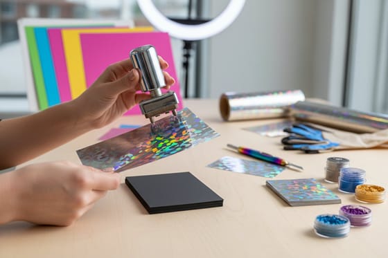 Holographic card finishes
