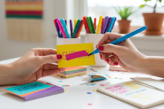 Make your card slogan stand out