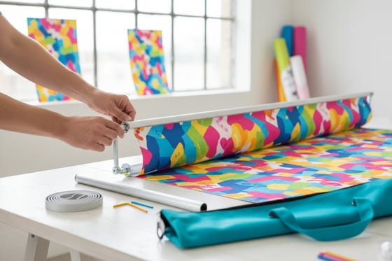 Set up a banner stand fast