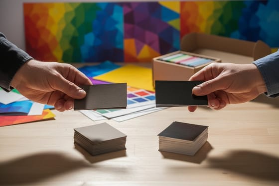 Matte vs glossy business cards