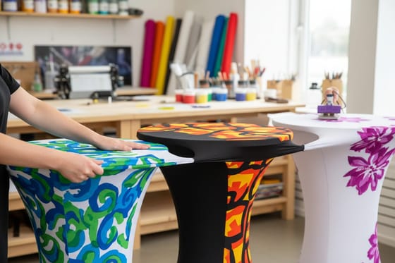 Polyester vs Stretch vs Vinyl Table Covers