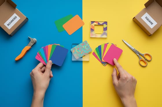Rounded vs square cards