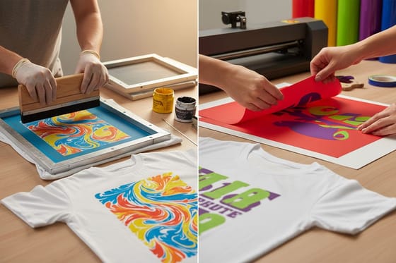 Screen vs vinyl printing