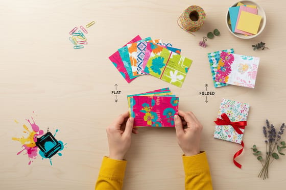 Flat vs folded greeting cards