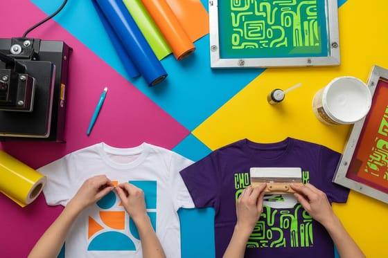 Vinyl Printing vs Screen T-Shirt Printing