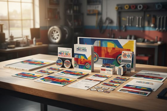 Print kit for Auto Shop Print Pack of 16 Pieces That Work Together