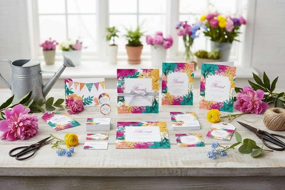 Print kit for Florist Shop Grand Opening Lineup of 12 Pieces That Work Together