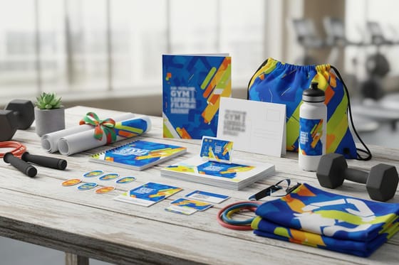 Print kit for Gym Launch Print Set of 13 Products That Put the Brand Everywhere Clients Look