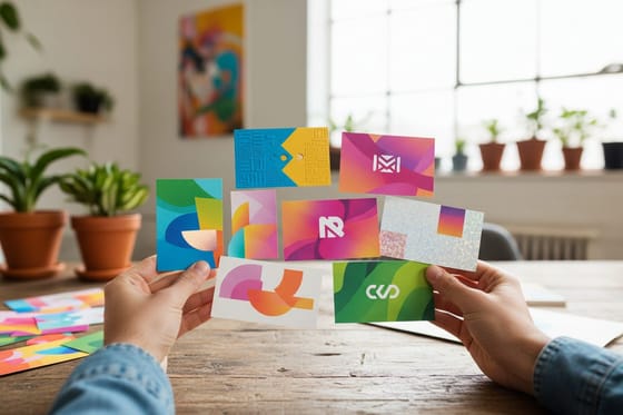 Business Card Logo Designs We Love: printed samples from this showcase