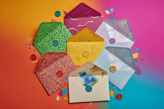Custom envelope showcase