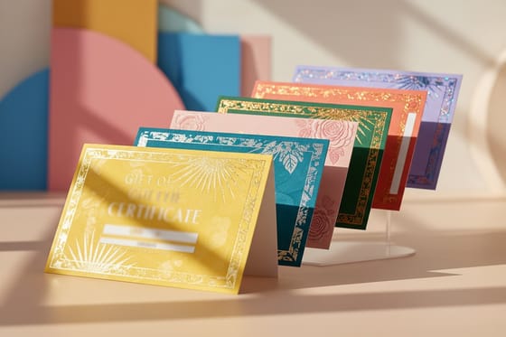 Showcase of Gift Certificate Examples