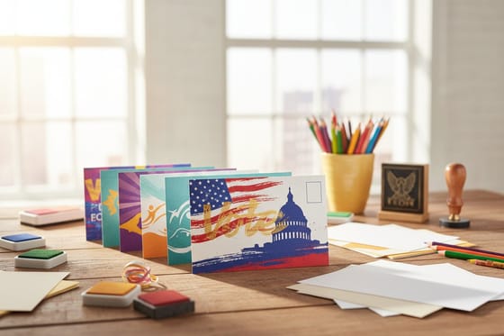 Political postcard templates