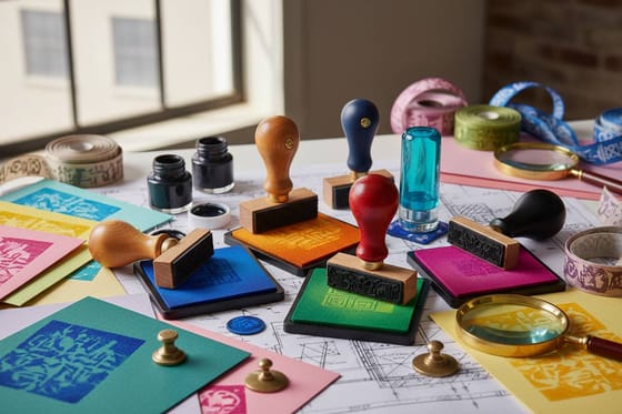 Understanding Professional Rubber Stamp Designs and Custom Printing: printed samples from this showcase