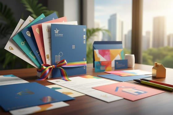 Real Estate Letterhead Designs: printed samples from this showcase