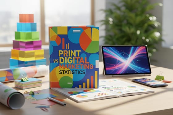 Print vs Digital Marketing Statistics: real print materials behind the data in this report