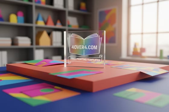 4OVER4.COM Releases Free Printing Templates Library for Business Cards, Flyers: the print products featured in this update
