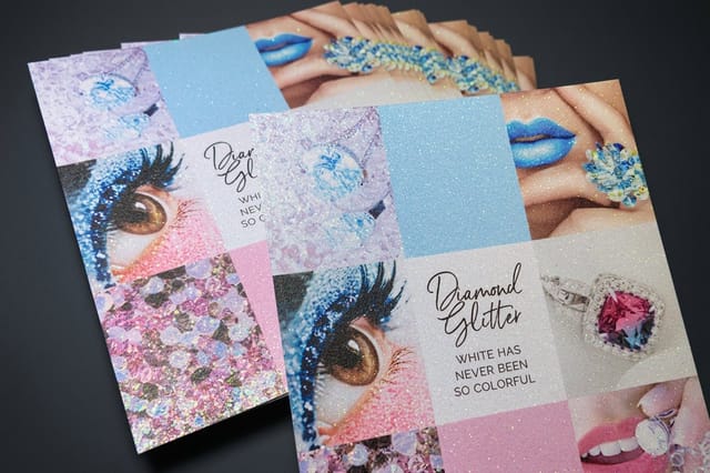Diamond Glitter Postcards