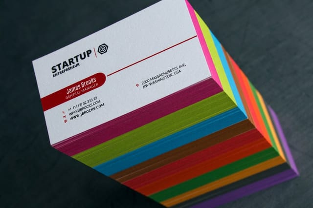 Edge Painted Business Cards